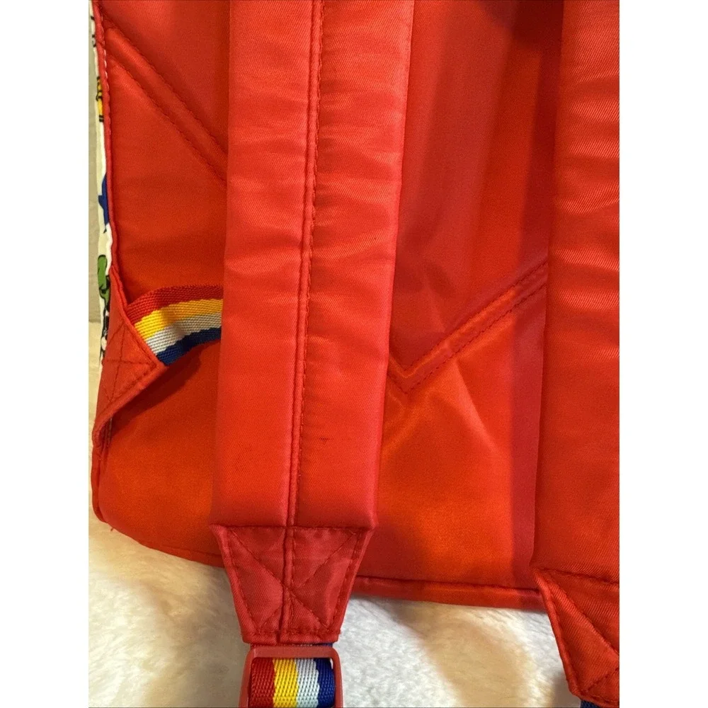 Disney Mickey Mouse Friends Kids Backpack White Red Stars Rainbow Straps Bag